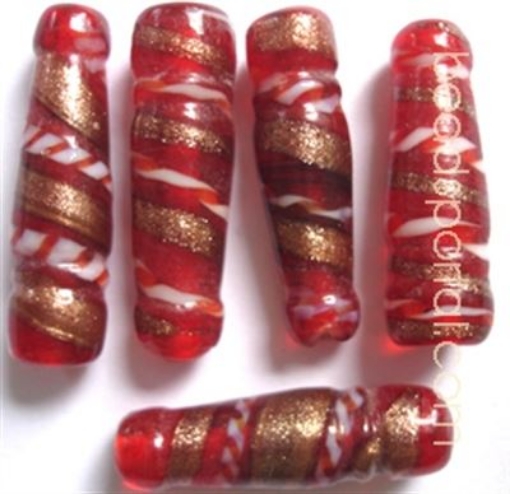  Lampwork Gold Decoration Beads