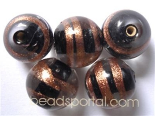  Lampwork Gold Decoration Beads