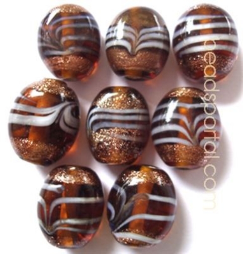  Lampwork Gold Decoration Beads