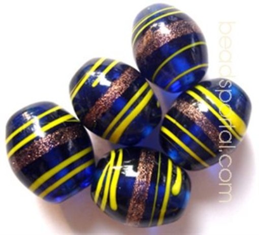  Lampwork Gold Decoration Beads