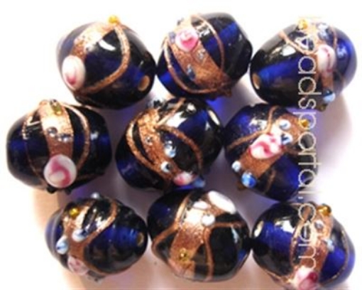  Lampwork Gold Decoration Beads