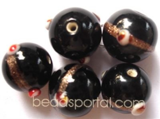  Lampwork Gold Decoration Beads