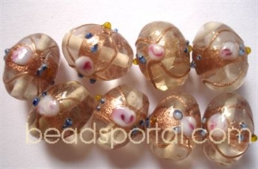 Lampwork Gold Decoration Beads