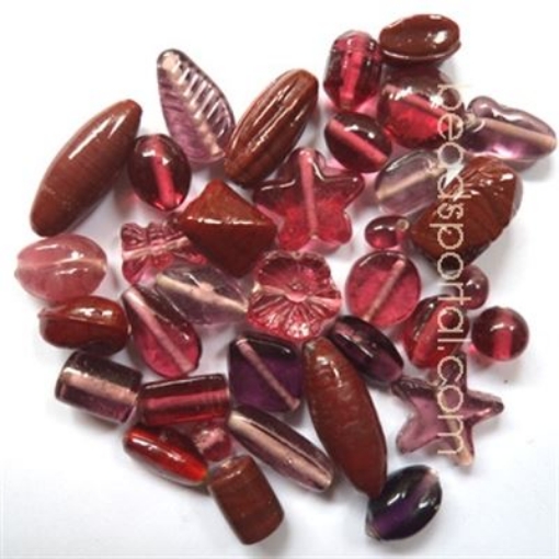 Plain Mix Assorted Glass Beads