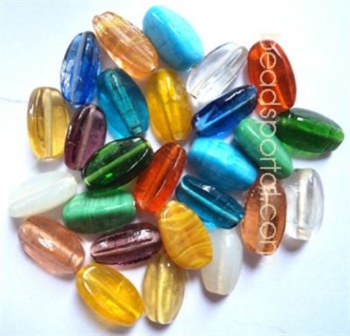 Plain Mix Assorted Glass Beads