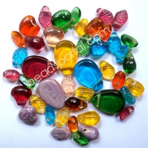 Plain Mix Assorted Glass Beads