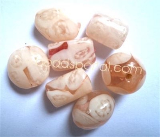 Lampwork Marble Chips Mix Glass Beads