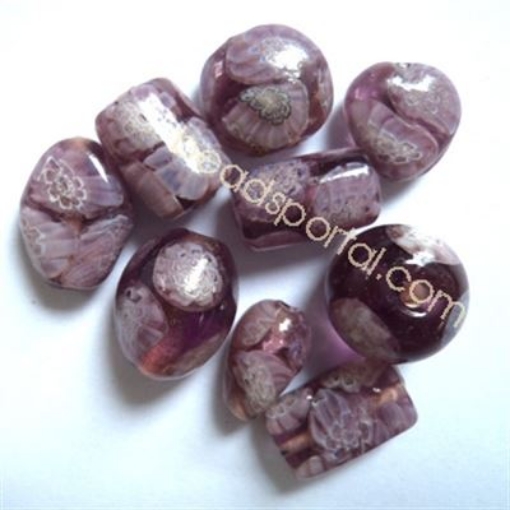 Lampwork Marble Chips Mix Glass Beads