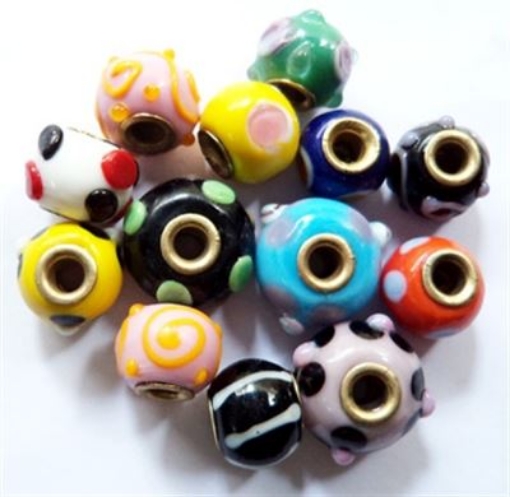 Lampwork Assorted (Mix) Pandora Beads.