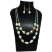 Aqua Tumble Two Line Necklace