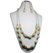 Aqua Tumble Two Line Necklace