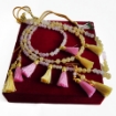 Fashion Necklace, 3 Line gemstone beads necklace
