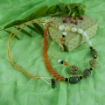 Carnelian Beads, White Agate Tumble and Green Tumble Necklace Set