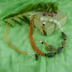 Carnelian Beads, White Agate Tumble and Green Tumble Necklace Set