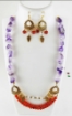 Carnelian Gemstone Beads & Amethyst Tumble Necklace Set