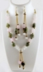 Rose Quartz & Green Aventurine Tumbles Necklace & Earrings Set