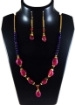 Amethyst Gemstone Beads & Ruby Agate Tumble Necklace Set