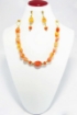 Carnelian Tumble & Gemstone Beads Necklace Set