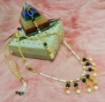 Natural Pearl & Green Aventurine Necklace Set