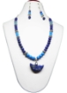 Lapis Lazuli & Turquoise Gemstone Beads and Lapis Pendant Necklace Set