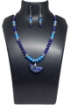 Lapis Lazuli & Turquoise Gemstone Beads and Lapis Pendant Necklace Set