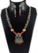 Bali Metal Beads and Carnelian Gemstone Beads Necklace Set