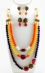 Amethyst, Carnelian and Yellow Aventurine Necklace Set