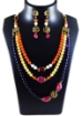 Amethyst, Carnelian and Yellow Aventurine Necklace Set