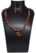 Red Jasper Tumble & Red Coral Gemstone Beads Necklace