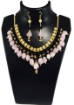 Yellow Aventurine and Black Stone Gemstone Beads & Rose Quartz Tumble Necklace