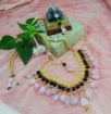 Yellow Aventurine and Black Stone Gemstone Beads & Rose Quartz Tumble Necklace