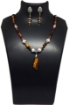 Tiger's Eye Gemstone Beads with Pendant Necklace Set