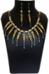 Turquoise Gemstone Beads & Metal Beads Necklace Set