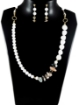 White King Gemstone Beads and Tumbles Necklace Set