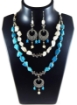 Tumble Beads Necklace and Earrings Set