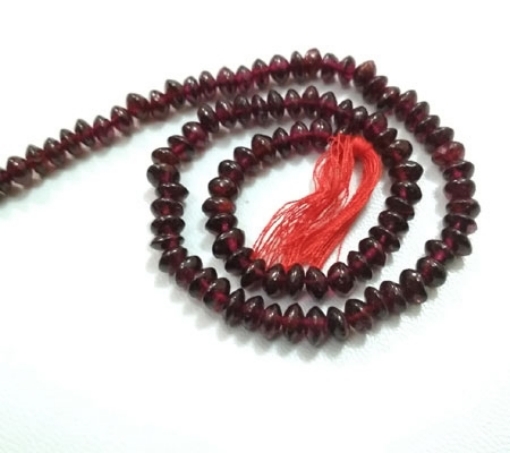 Garnet rondelle beads