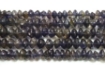 Iolite rondelle beads