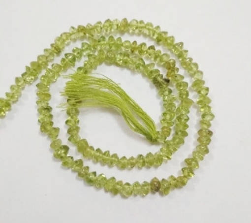 Peridot rondelle beads