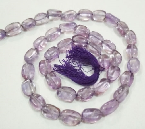 Amethyst Light Oval Beads