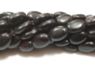 Black Stone Oval Beads