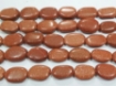 Brown Goldstone Oval Beads