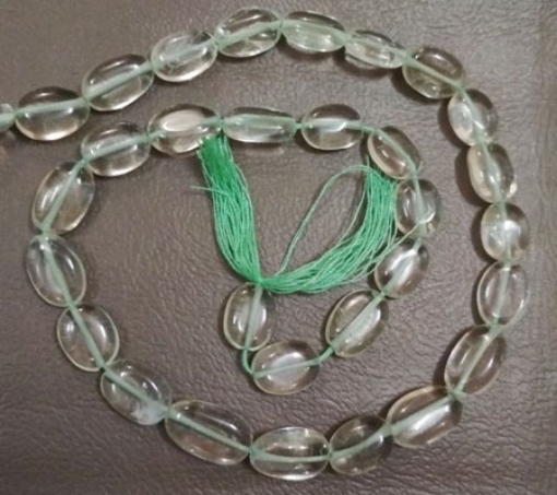 Green Amethyst Oval Beads