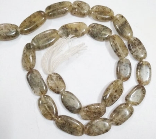 Moss Stone Oval Beads