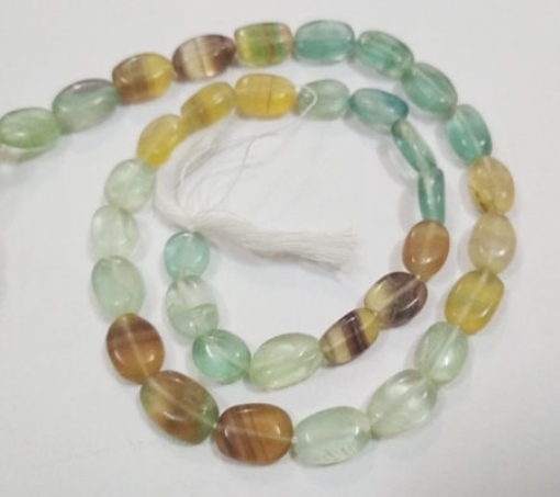 Multi Fluorite Oval Beads