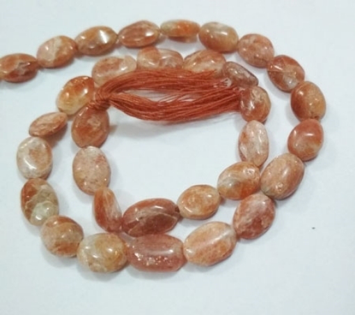 Sunstone Oval Beads