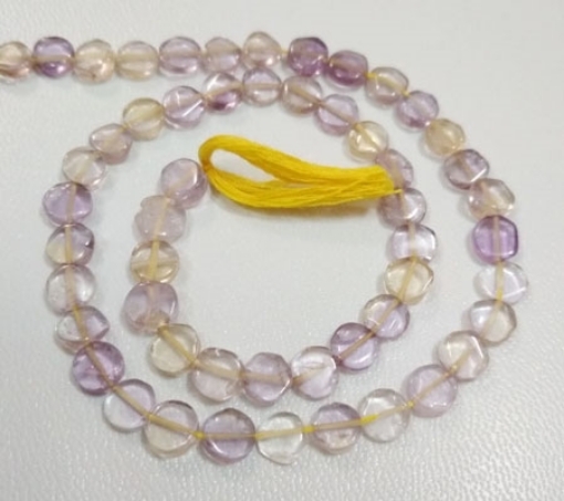 Ametrine Coin Beads