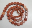 Brown Gold stone Coin Beads