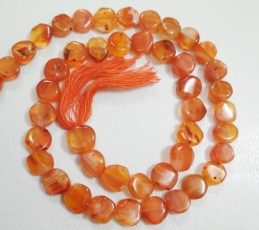 Carnelian Coin Beads