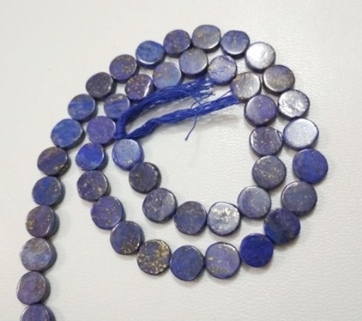 Lapis (dyed) Coin Beads