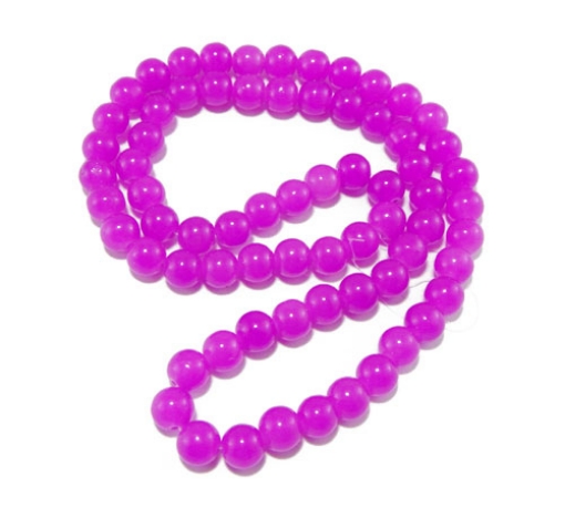 Glass Mala Beads 8mm Round